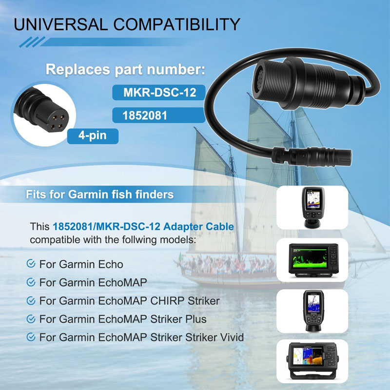 1852081 MKR-DSC-12  4-Pin Fish - огляд і ціна Fish Finder Cable