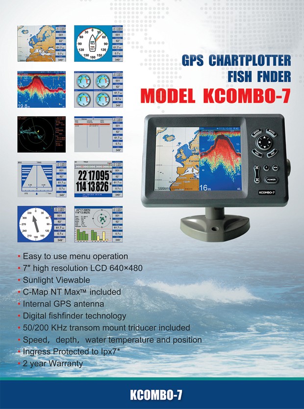Kcombo-7 7inch ONWA GPS Plotte - огляд і ціна Fishing Gps